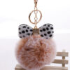 9656288359_460865233 Wholesale Plush Leopard Diamond Bow Keychain