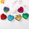 Wholesale Heart Sequin Fabric Keychains