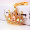 Wholesale Zinc Alloy Crown Crystal Car Keychain