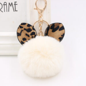 Rice White / Gold key chain