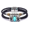9677036519_1951107721 Wholesale Stainless Steel Turquoise Leather Bracelet