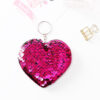 Wholesale Heart Sequin Fabric Keychains