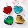 Wholesale Heart Sequin Fabric Keychains