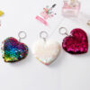 Wholesale Heart Sequin Fabric Keychains