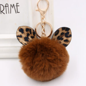 Brown / Gold key chain