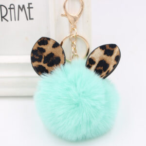 Mint Green / Gold key chain