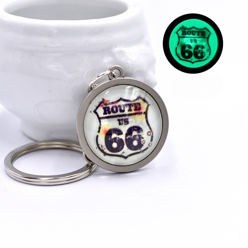 Wholesale US Route 66 Zinc Alloy Keychains