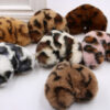 9756466997_1217306215 Wholesale Artificial Fur Heart-shaped Leopard Fur Ball Key Chain