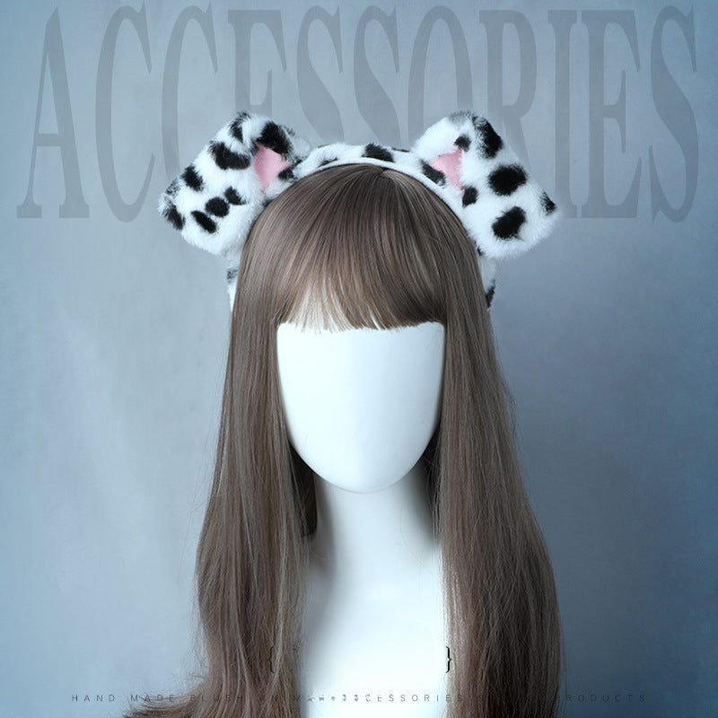 Wholesale Stted Dog Ears Plush Headband