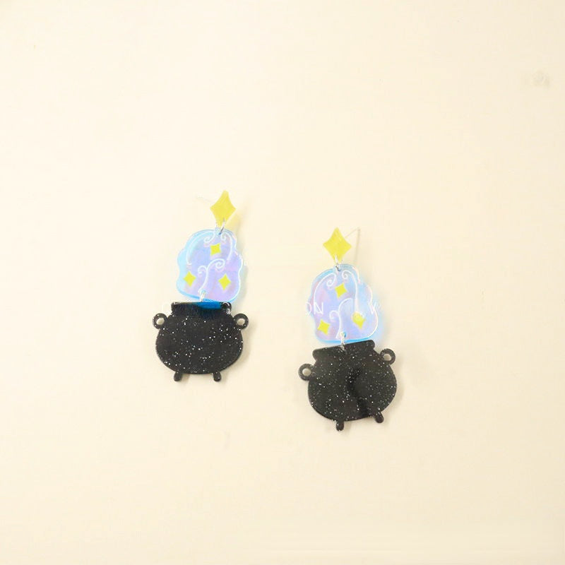 Wholesale Earrings Witch Alchemy Stove Ser Sparkling Stars