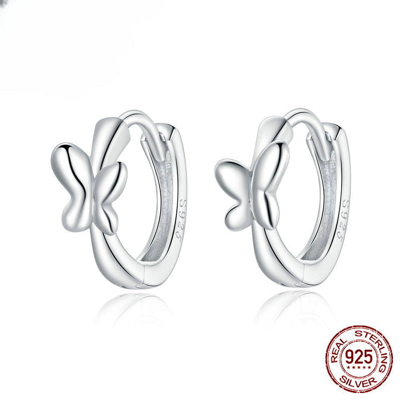 Wholesale 925 Sterling Sier Butterfly Earrings