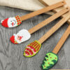 Wholesale Christmas Epoxy Cream Spatula Beech Baking