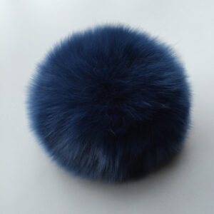 Navy blue fur ball tassel / 8cm