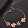 Wholesale New Small Flower Cat's Eye Stone Bracelet
