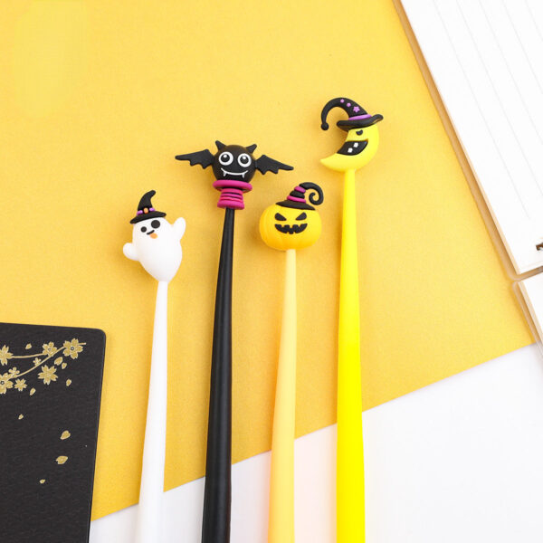 Wholesale Random Black Plastic Gel Pen Halloween Styling Pen