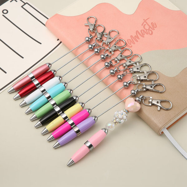 9e6ef8566128770e751eafe9d37510f0-2 Wholesale 11.9cm Beadable Pens Portable Mini Pen Metal Pen DIY Keychain Bar