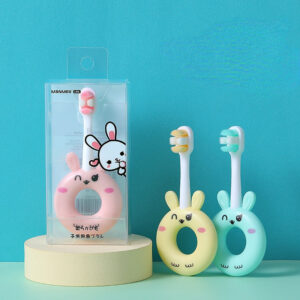 Wholesale Single Pack PP Cartoon Cute Rabbit Soft Fur Baby Toothbrush