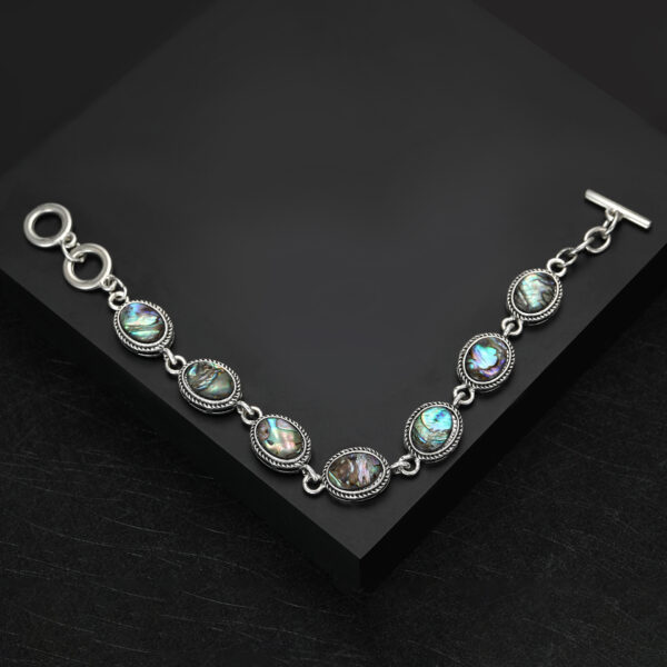 Wholesale Water Drop Round Natural Abalone Shell Bracelet