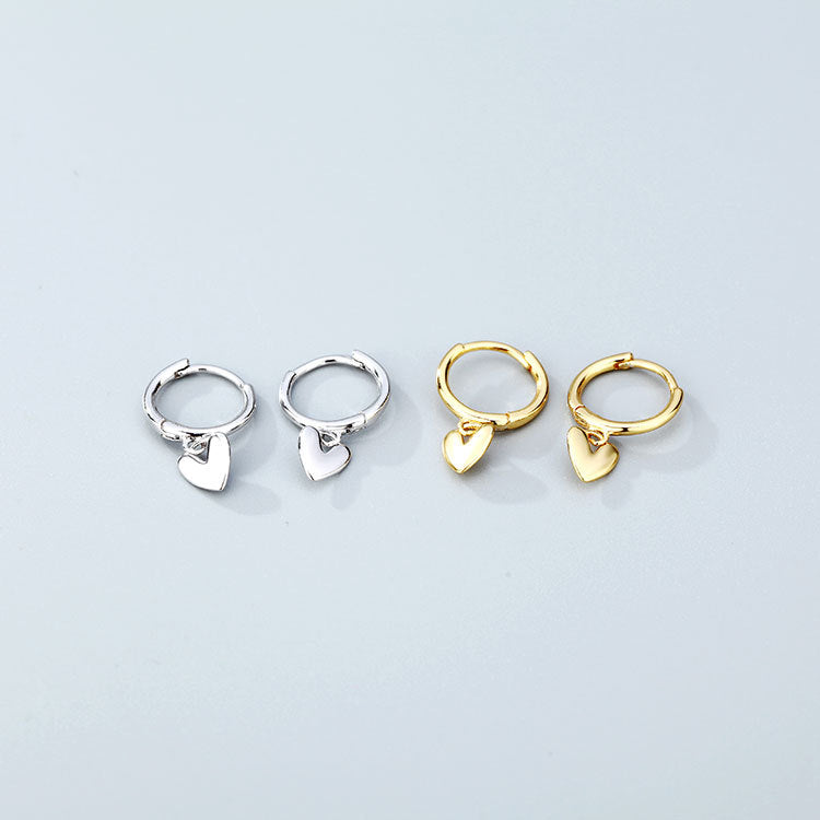 Wholesale 925 Sterling Sier Heart-shaped Earrings