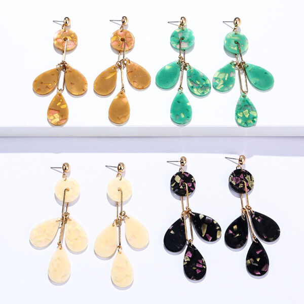 Wholesale Leaf Shape Series Twigs Flowers Earrings