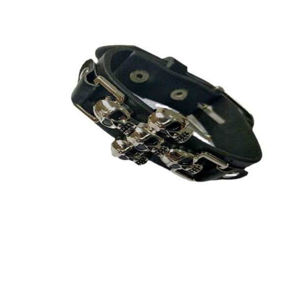 Wholesale Leather Skull Vintage Men Bracelet