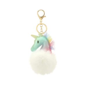 White / 8cm + gold keychain
