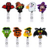 Wholesale Badge Reels Halloween Cartoon Felt Retractable Keychain