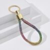 Wholesale Resin Colorful Rhinestone Lanyard Keychain