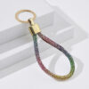 Wholesale Resin Colorful Rhinestone Lanyard Keychain