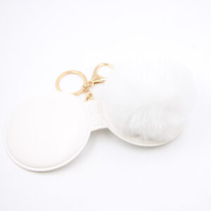 White / Mirror pendant keychain