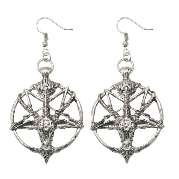 Wholesale Literary Skull Head Sheep Head Demon God Earrings