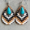 Wholesale Turquoise Pendant Vintage Fashion Western Bohemian Earrings