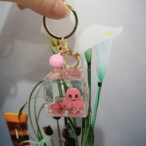 pink / Light Gold Buckle Oil Octopus Bell