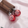 Wholesale Cartoon Cute Christmas Sequins Resin Lamp Ball Earrings