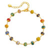 Wholesale Colorful Beaded Gold Plated Bracelet