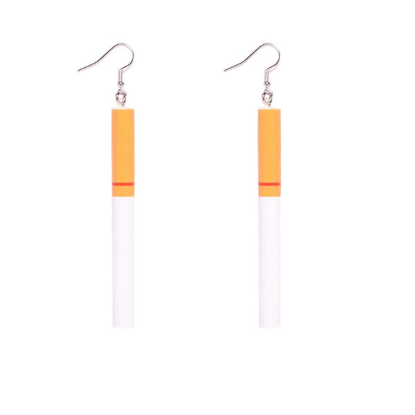Wholesale Funny Personality Fun Simulation Cigarette Butt Earrings