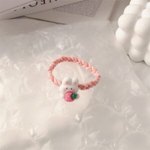 Braided rubber band strawberry rabbit