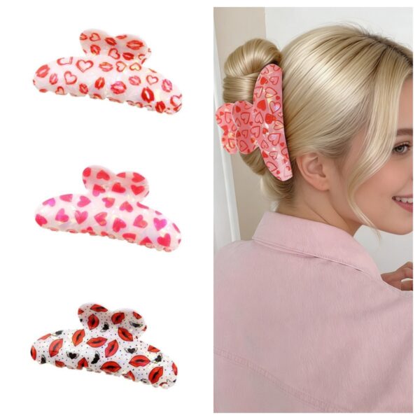 O1CN010EVGKV1jUPbnZkvWM_2216203724551-0-cib Wholesale Sweet Valentine's Day Heart Shaped Cute Red Lips Love Hairpin