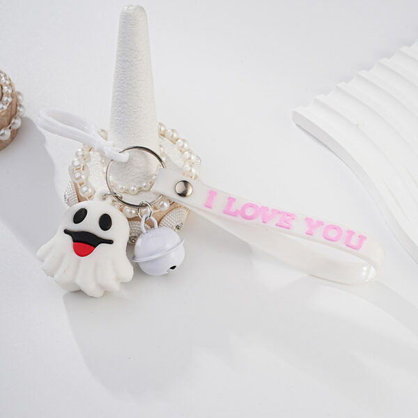 Wholesale Metal Ring Halloween Decoration Ghost Keychain