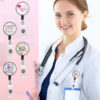 Wholesale Easy Pull Button Nurse Retractable Badge Scroll ABS Keychain