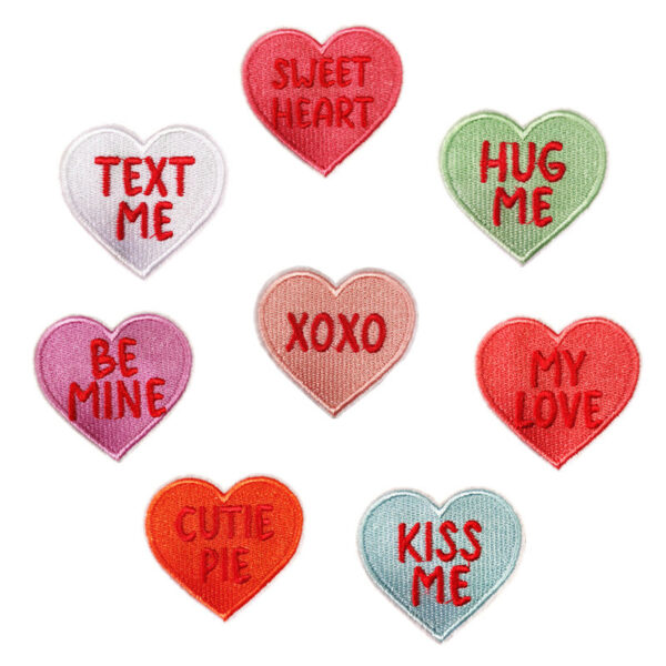 Wholesale DIY Embroidery Patch Heart Patch Colorful Hat Clothes Patch FS