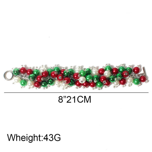 Wholesale Christmas Colorful Beads Beaded Bracelet