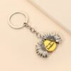 Wholesale Alloy Detachable Sunflower Keychain