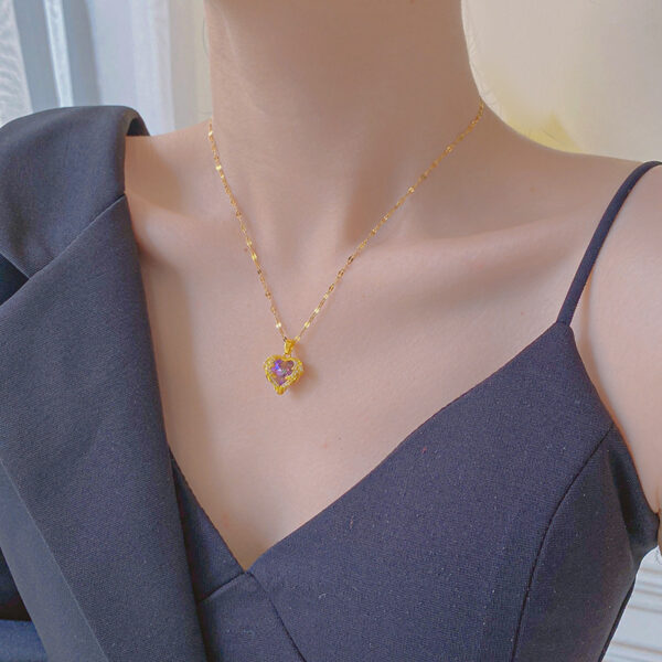 Wholesale Titanium Steel Heart Pendant Necklace