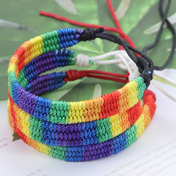 Wholesale Rainbow Hand Woven Bracelet