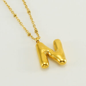 Gold letter N (with chain)