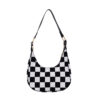 Wholesale Pu Checkerboard Baguette Underarm Bag