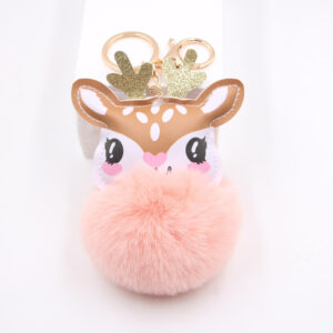 Korean powder / Fawn fur ball pendant