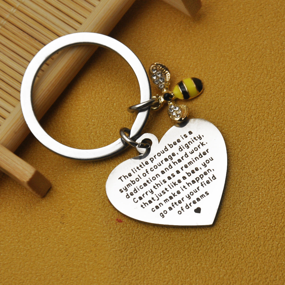 Wholesale Teacher's Day Stainless Steel Keychain Thanksgiving