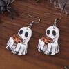 Wholesale Halloween Ghost Face Pumpkin Candy Pendant Earrings